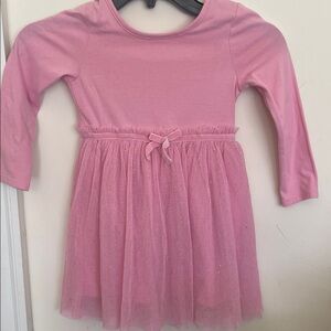 Cat & Jack Pink Long Sleeve Tulle Skirt Dress